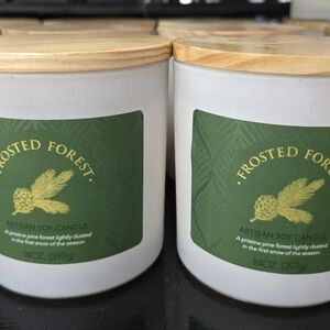 Frosted Forest Soy Candle - White